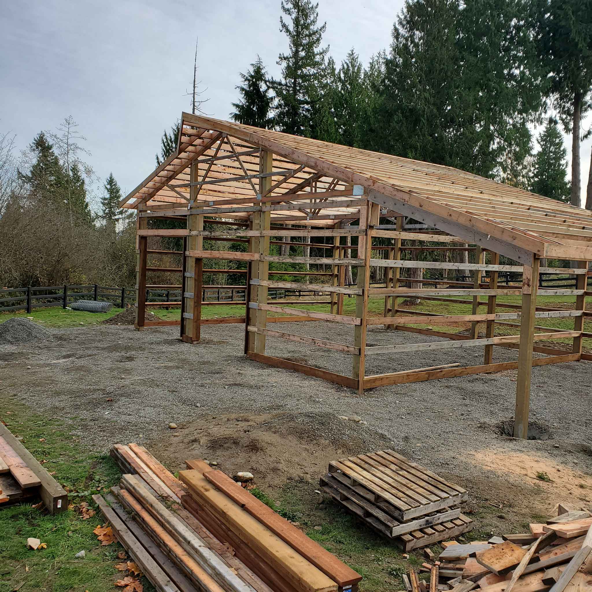 Complete Post-Frame Building Structure