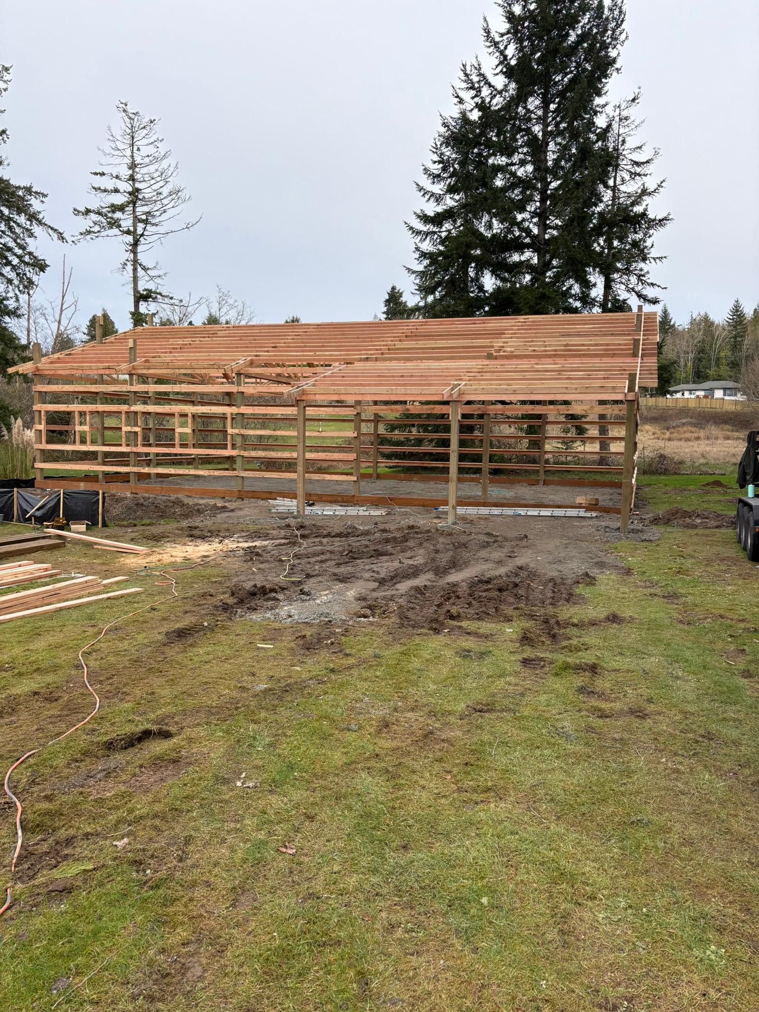 IN PROGRESS - Fully Insulated 40x60 Metal Shop | Poulsbo, Washington - Photo