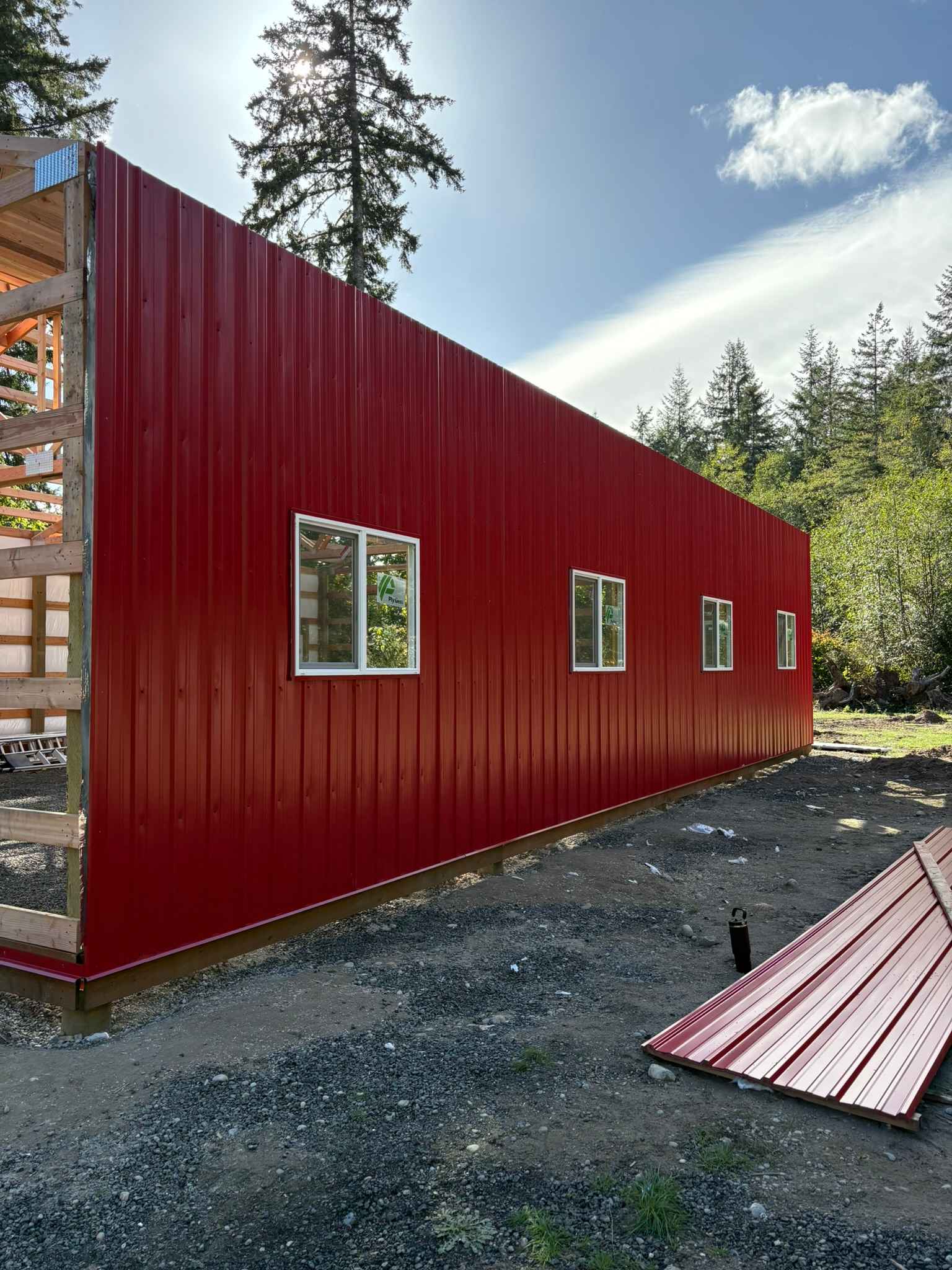 Long Wall Siding with Four Windows