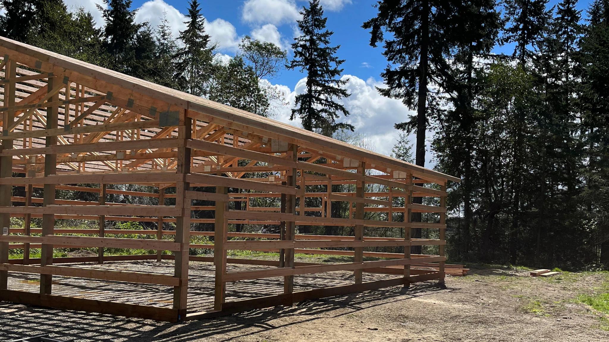 Port Orchard, WA - Premium 40'x48' Metal Building | Charcoal & Ash Grey Commercial Structure - Photo