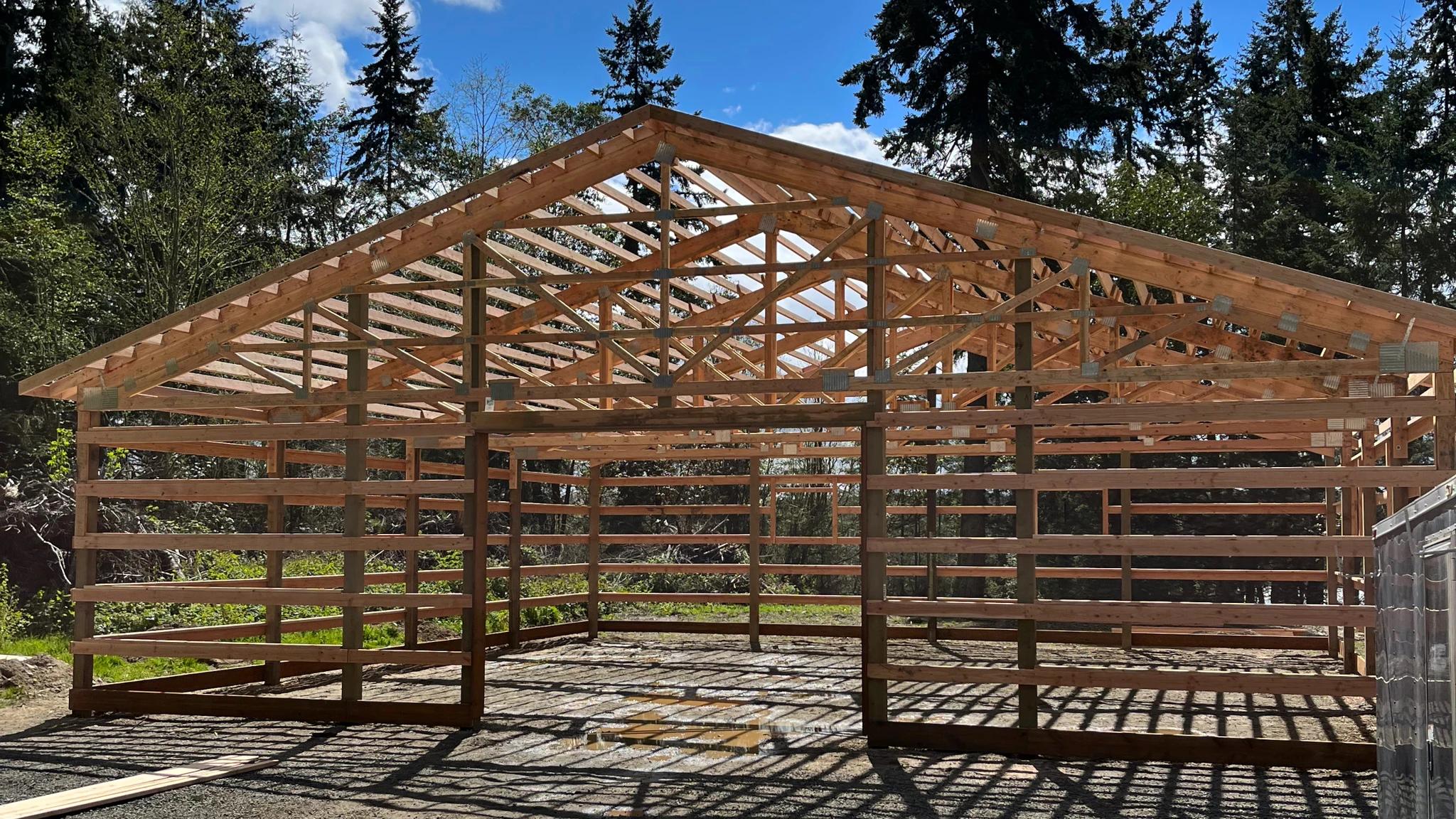 Port Orchard, WA - Premium 40'x48' Metal Building | Charcoal & Ash Grey Commercial Structure - Photo