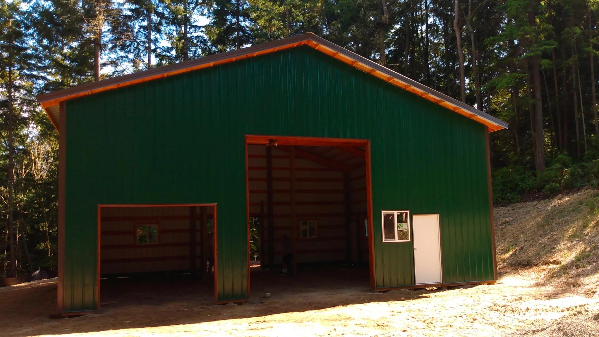 Premium Custom 36x36 Pole Building in Olalla, WA  - Photo