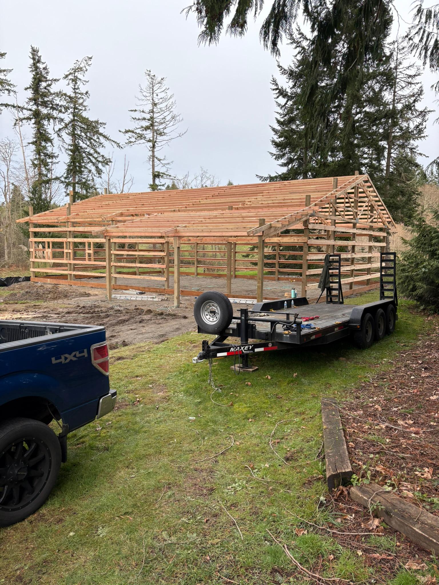 IN PROGRESS - Fully Insulated 40x60 Metal Shop | Poulsbo, Washington - Photo