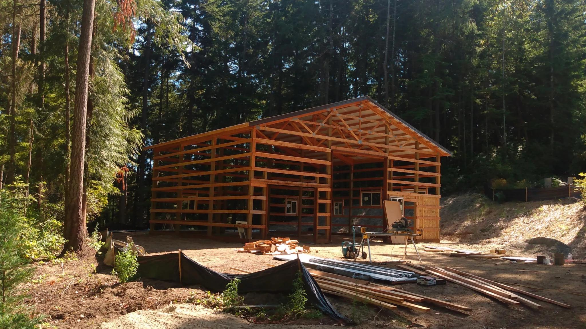Premium Custom 36x36 Pole Building in Olalla, WA  - Photo